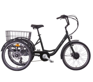 E-trojkolka LIBERTY TRINITY INDUSTRY 24" 6spd Disk, náprava 98cm, černá, 36V 17,5Ah, LCD Displej  Základní