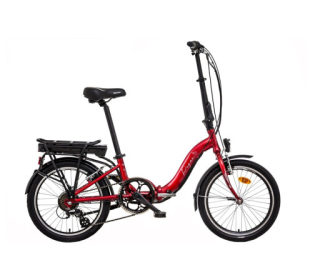 Liberty e-Pegas 7spd Skládací elektrokolo 36V, 10,4Ah, zadní motor, červené