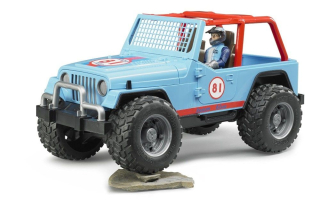 Bruder 2541 Jeep Cross Country s figurkou modrý