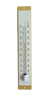 Venkovní teploměr smaltovaný, Smetanový 500x95 mm