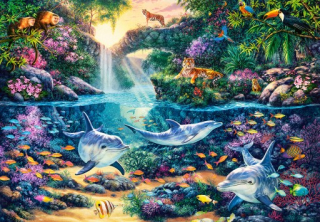 Castorland puzzle 1500 dílků - Ráj uprostřed džungle