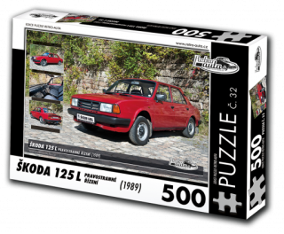 Puzzle č. 32, Škoda 125 L Pravostranné řízení (1989) 500 dílků