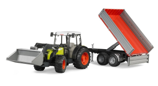 Bruder 2112 Traktor Claas Nectis 267F s přívěsem a př.lžící