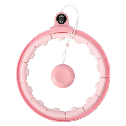 Masážní hula hoop Home FH02 se závažím a počítadlem, růžová