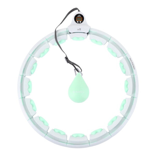 Masážní hula hoop HMS HHW06 se závažím a počítadlem, zelená
