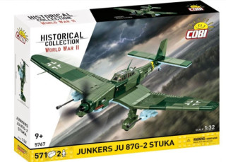 Cobi 5767 II WW Junkers JU 87G-2 STUKA, 1:32, 571 kostek, 2 figurky