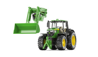 SIKU Farmer - traktor John Deere s odnímatelným předním nakladačem